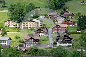 Wengen Village in Switzerland Mountains