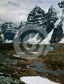 The Wenkchemna Range from the Valley of the Ten Peaks, Banff National Park, Alberta photo