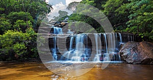 Wentworth falls, upper section Blue Mountains, Australia photo