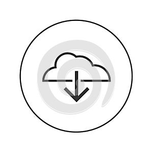 cloud dowload vector web icon photo
