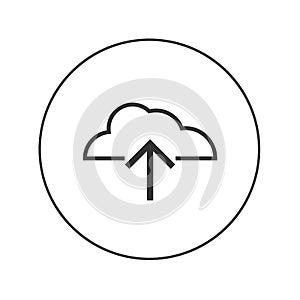 Cloud dowload vector web icon photo