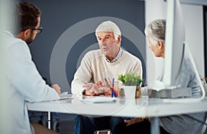 Were relying on you, doctor. a senior couple having a consultation with a doctor in a clinic.