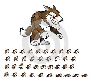 Werewolf Monster Animated Character Sprite