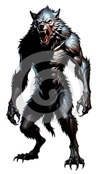 The werewolf roared ferociously. photo