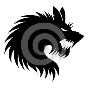 Werewolf sign on a white background