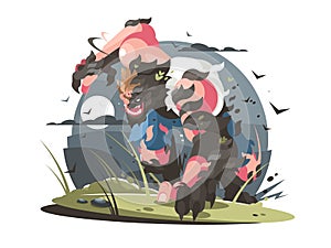 Werewolf to turn from man to wolf