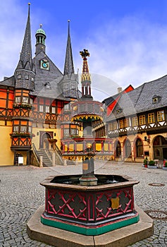 Wernigerode Rathaus Stadt city hall Harz Germany photo