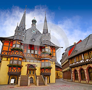 Wernigerode Rathaus Stadt city hall Harz Germany