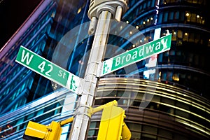 West 42nd Street and Broadway