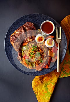 West African Entree with Jollof Rice