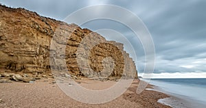 West bay beach on the Dorset Jurassic coast