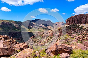 West Boulder Trail is located in the remote area of the Superstition Mountain Wilderness. photo