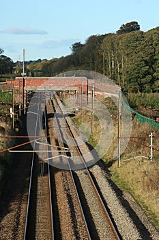 West Coast Main Line railway track countryside photo