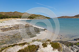 West coast Scotland UK at Morar blue sea and sky in spring photo