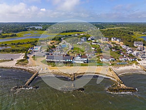 West Dennis Beach aerial view, Cape Cod, MA, USA