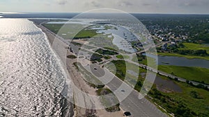 West Dennis Beach aerial view, Dennis, MA, USA