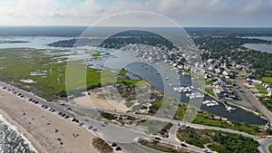 West Dennis Beach aerial view, Dennis, MA, USA