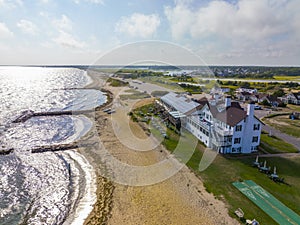 West Dennis Beach aerial view, Cape Cod, MA, USA photo