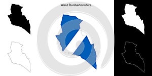 West Dunbartonshire outline map