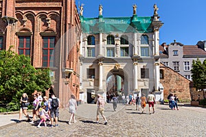 West facade of the Golden Gate in Gdansk