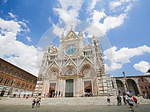 West Facade of the Cathedral of Siena, Tuscany, Italy