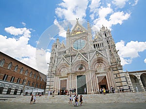 West Facade of the Cathedral of Siena, Tuscany, Italy