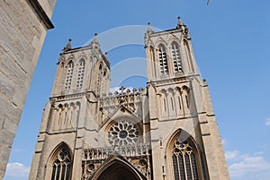 The West Front of Bristol Cathedral, Bristol, England. May 20, 2018.