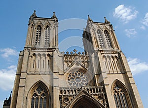 The West Front of Bristol Cathedral, Bristol, England. May 20, 2018.