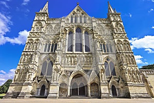 West Front of Salisbury Cathedral, England