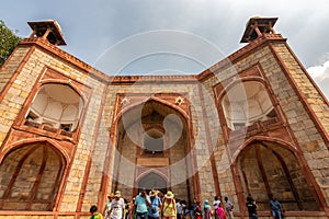 Entrance to Humayun`s tomb in New Delhi, India