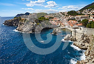 West Harbor of Dubrovnik and City Walls