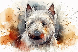 West Highland Terrier dark horse comic style