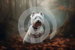 West Highland Terrier in Fantasy art