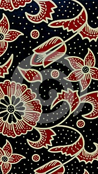 West Java Indonesia Batik Pattern -  repeat background