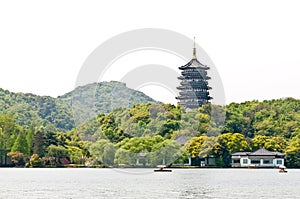 The west lake Leifeng Pagoda in hangzhou