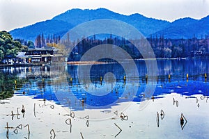 West Lake Reflection Hangzhou Zhejiang China