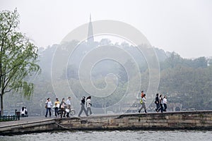 The West Lake side of the bridge