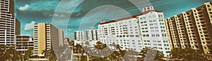 West Palm Beach aerial panoramic skyline, Florida