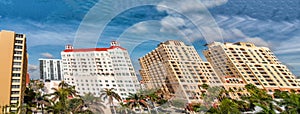 West Palm Beach aerial panoramic skyline, Florida