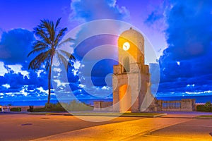 West Palm Beach, Florida, USA at the beach clock tower