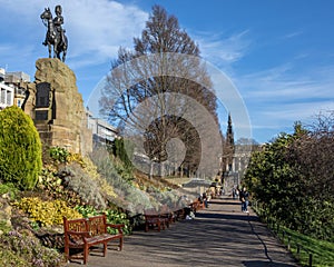 West Princes Street Gardens in Edinburgh, Scotland