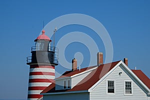 West Quoddy Lighthouse and Keepers quarters photo