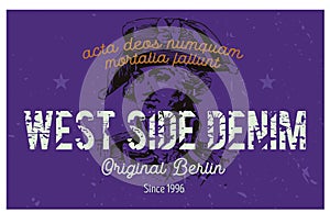 West side denim Berlin clothing tag