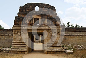 West side gopura, Achyuta Raya Temple, Hampi, Karnataka. Sacred Center