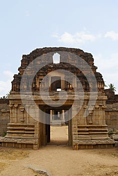 West side gopura, Achyuta Raya Temple, Hampi, Karnataka. Sacred Center.