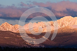 View of Indian Peaks from Fraser Valley Colorado