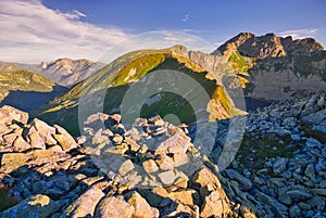 Západní Tatry z Hladkého štítu ve Vysokých Tatrách