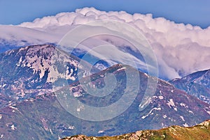 West Tatras peaks from Hladky Stit mountain in High Tatras