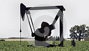 West Texas Oil Pumper Stoped Pumping photo