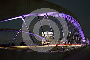 West 7th street bridge in Fort Worth night photo